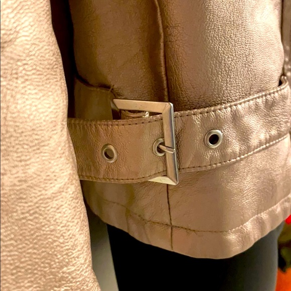 ❤️BARBIE LOOK Metallic Rose Gold Biker Jacket! - Picture 12 of 13